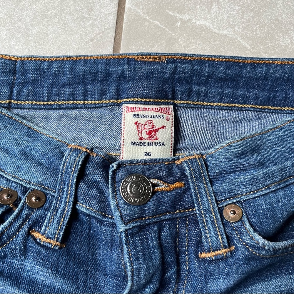 True Religion Low-Rise Denim Shorts